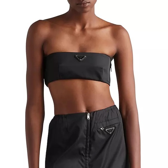 Prada Re-Nylon Bandeau Bralette Bra Top 38 IT